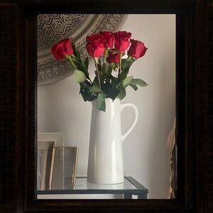 FARVAL Portugal Tall White Minimalist Ceramic Pitcher 12” Made in Portugal